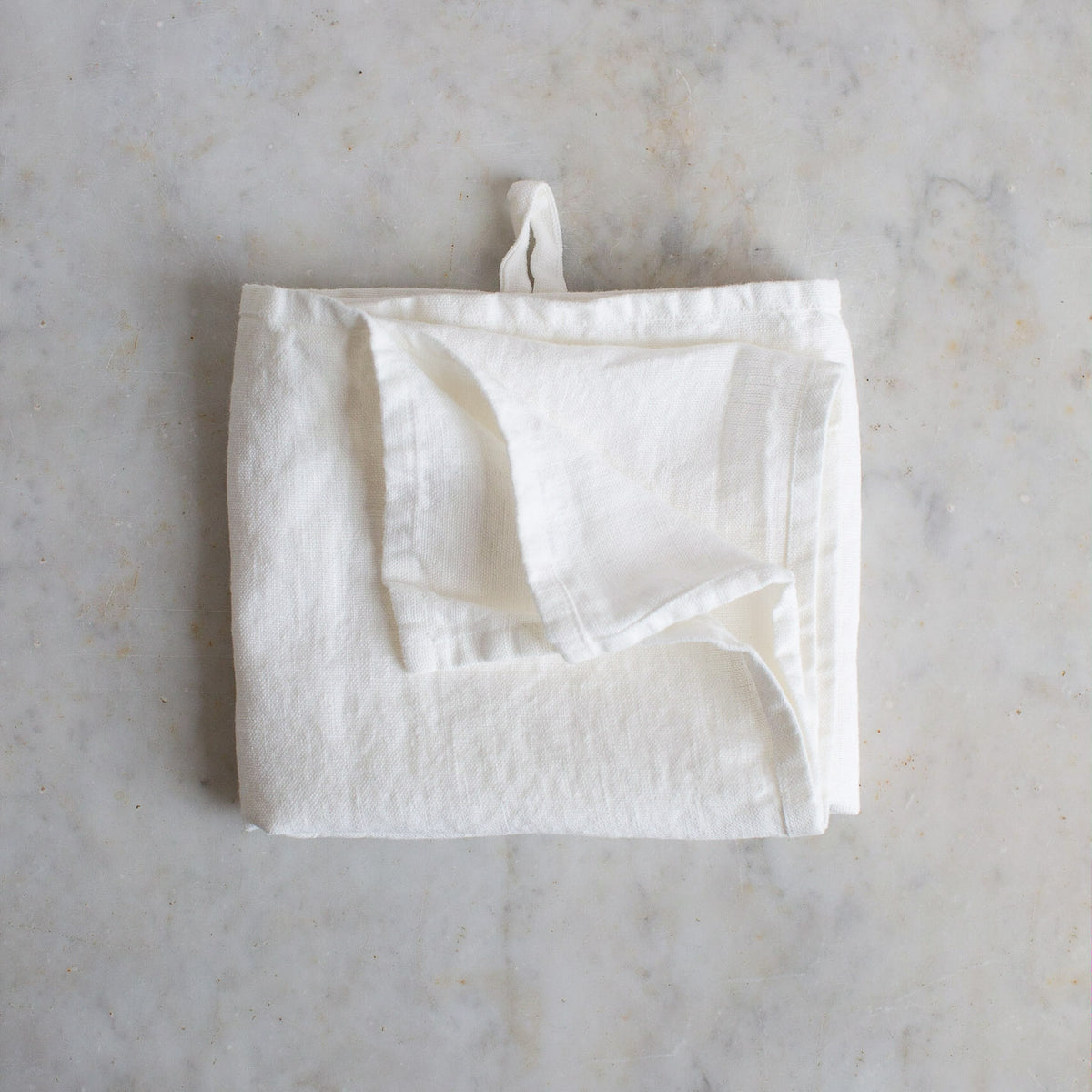 Linen Kitchen Towel - White