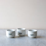 Vintage Set of Three Yogurt Pots