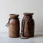 Vintage Decorative Wooden Vase / Himachal