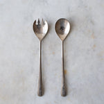 Vintage Decorative Serving Spoon and Fork Set 1