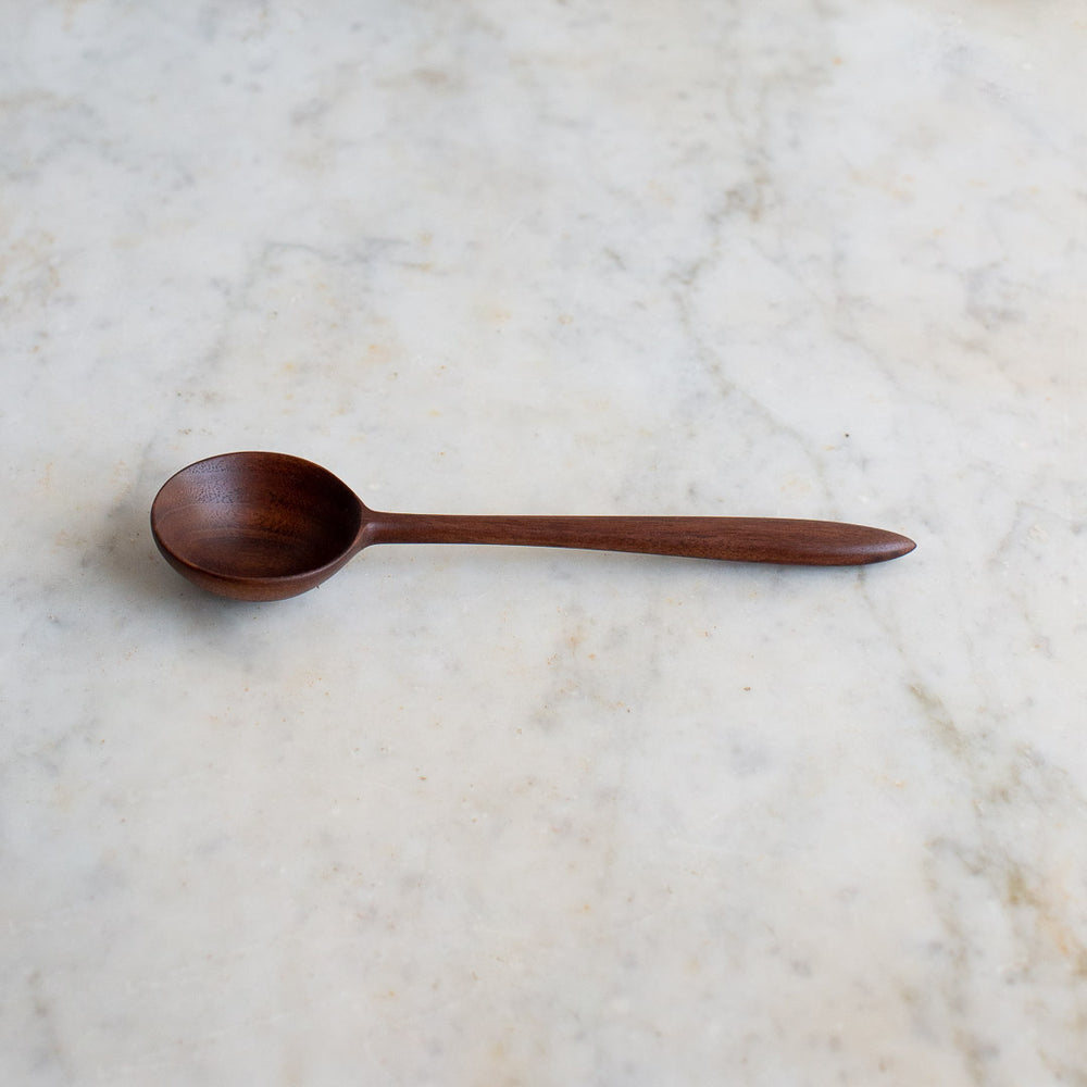 Coffee Scoop 1.5 Teaspoon Half Tablespoon Measuring Spoon Hand Carved in  Black Walnut Wood Long Handle 