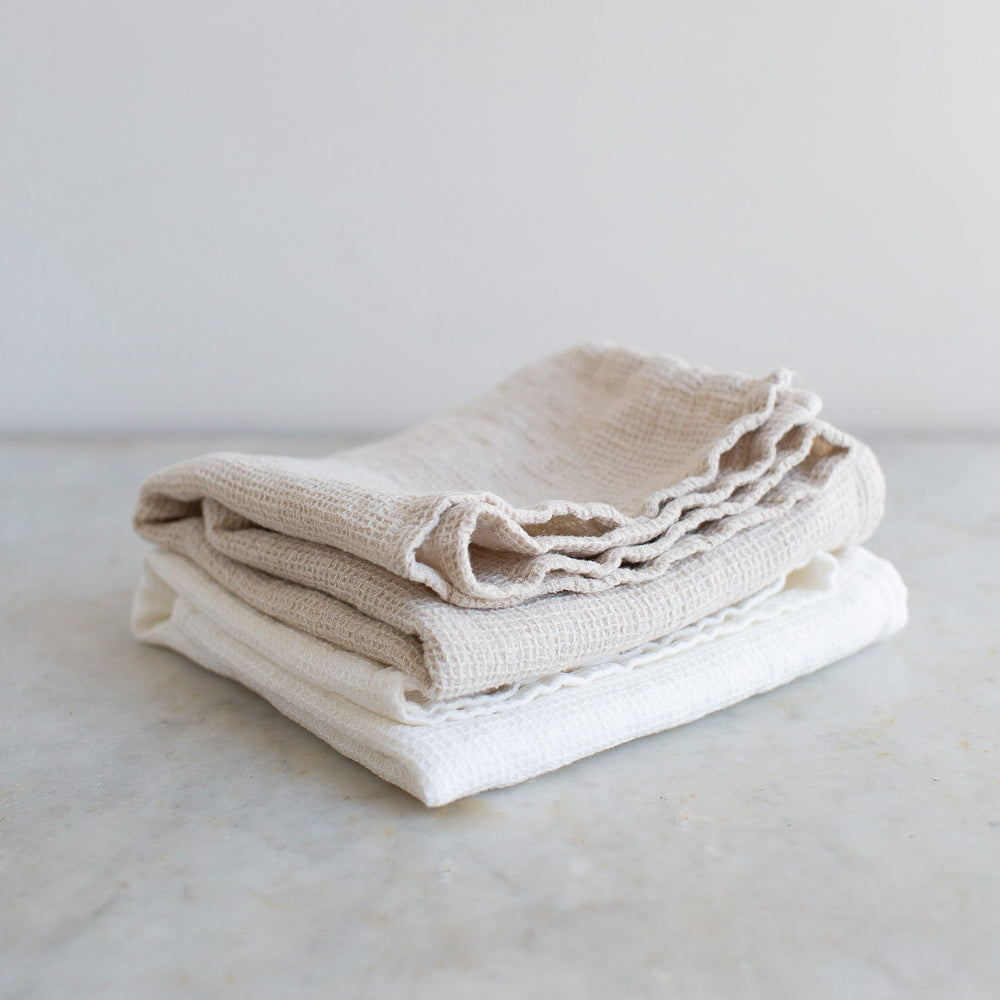 INGREDIENTS LDN, homewares on Instagram: “Image shows our Handmade Waffle Linen  Kitchen Towel and Handmade Linen …