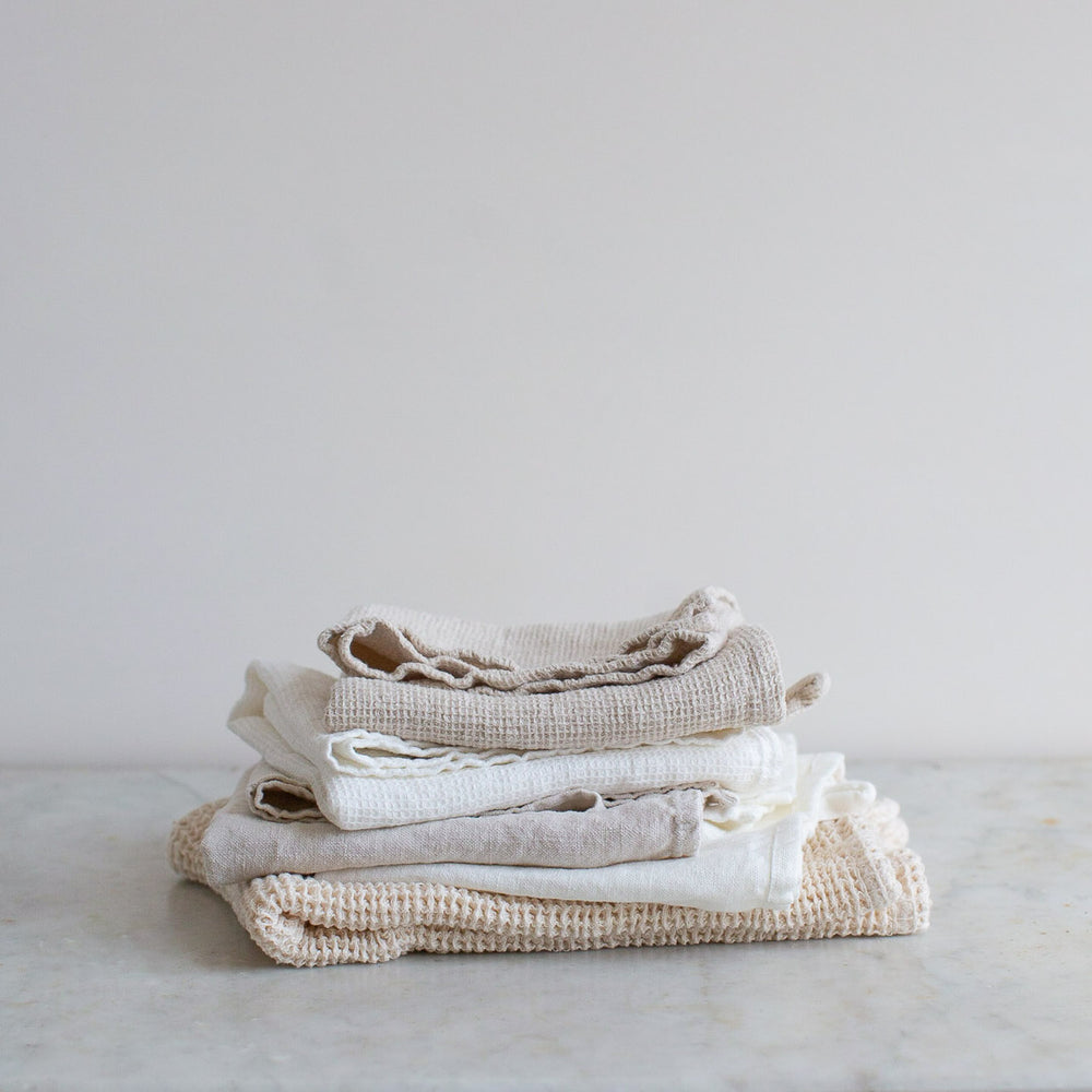Linen tea towels set of 2 in Off White color – Easy Linen Crafts